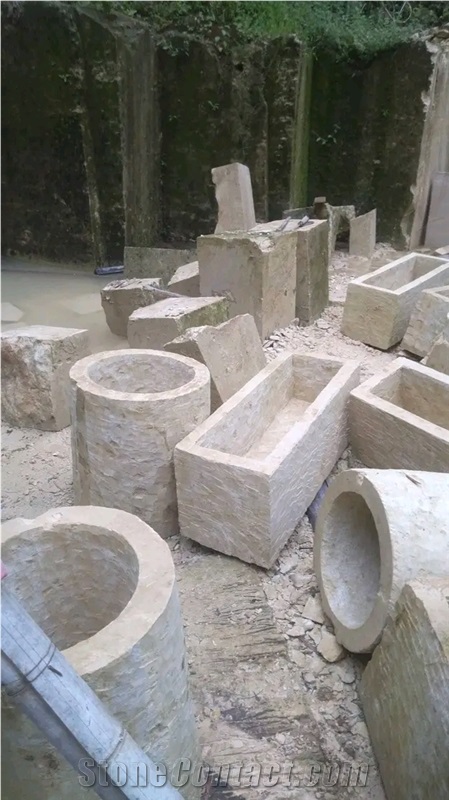 Limestone Planter Flower Pots