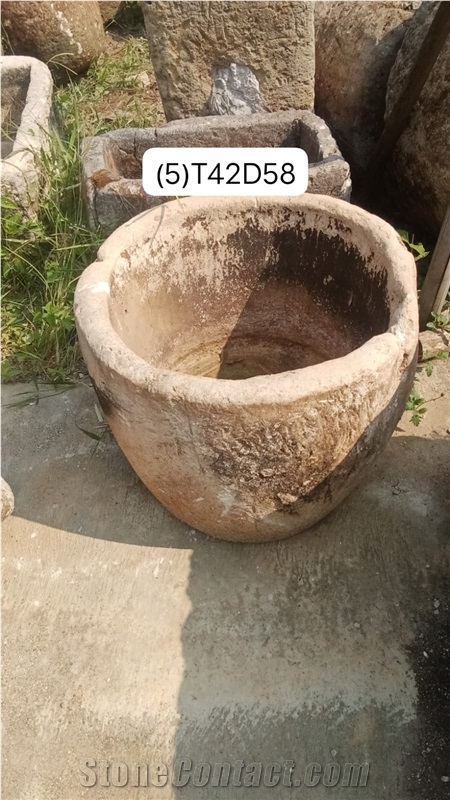 Limestone Planter Flower Pots