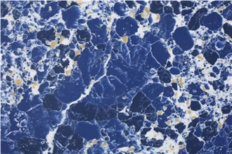 Blue Sodalite Quartz Artificial Stone Slabs