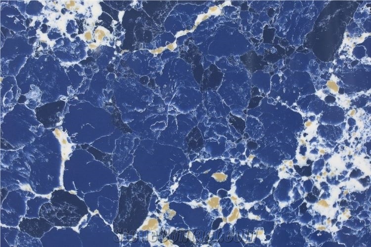 Blue Sodalite Quartz Artificial Stone Slabs