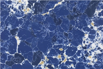 Blue Sodalite Quartz Artificial Stone Slabs