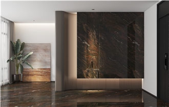 Brown Quartzite Capolavoro  Slab Wall Tiles