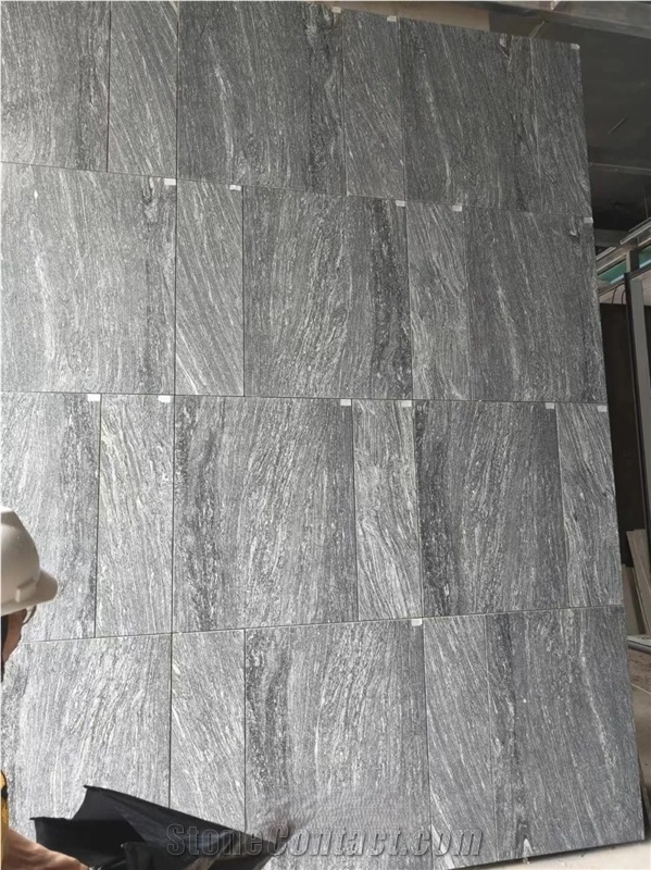 Galaxy Green Granite Slab For Interior Use Tiles