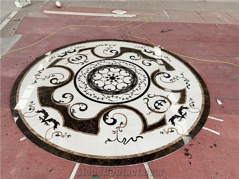 High End Marble Waterjet Inlay Medallion