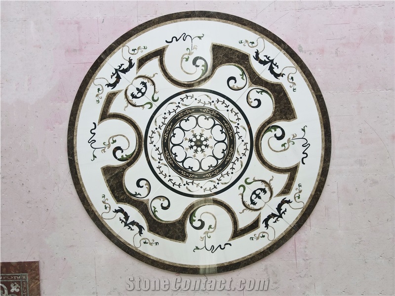 High End Marble Waterjet Inlay Medallion