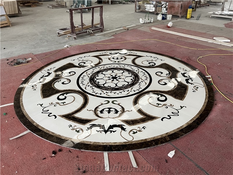 High End Marble Waterjet Inlay Medallion