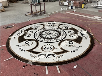 High End Marble Waterjet Inlay Medallion