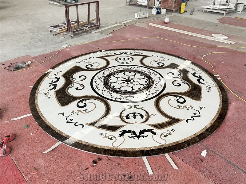 High End Marble Waterjet Inlay Medallion