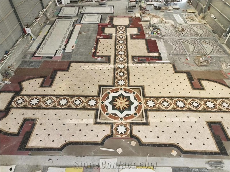 High End Marble Waterjet Inlay Medallion