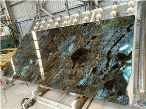 Labradorite Blue Granite Slabs, Lemurian Blue Granite Slabs