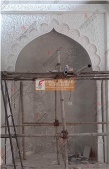 White Marble Mihrab Designs For Mosque Masonry