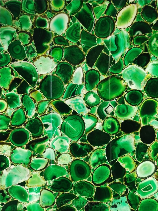 Green Agate Stone, Semiprecious Stone Slabs