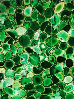 Green Agate Stone, Semiprecious Stone Slabs