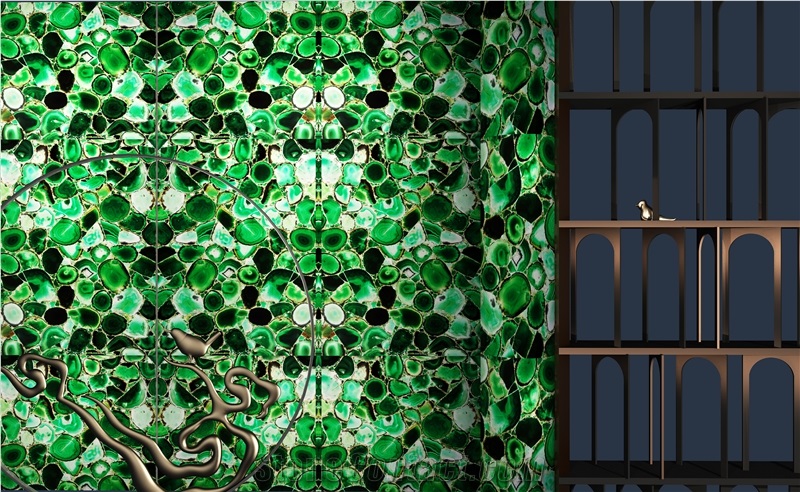 Green Agate Stone, Semiprecious Stone Slabs