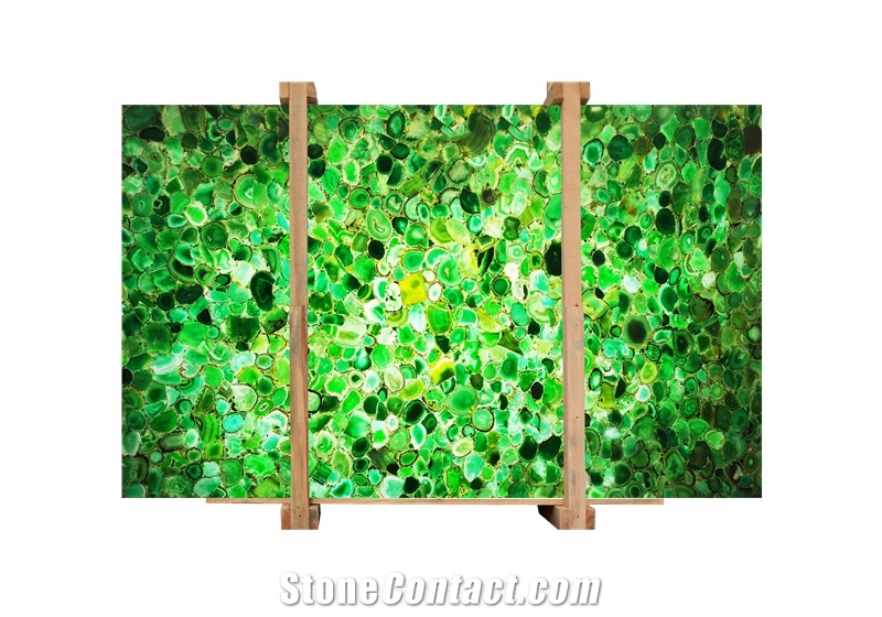 Green Agate Stone, Semiprecious Stone Slabs