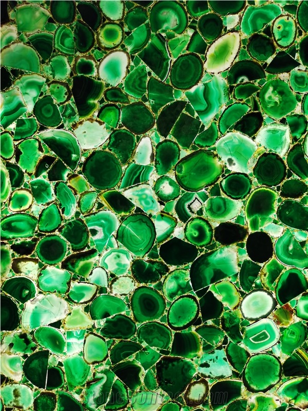 Green Agate Stone, Semiprecious Stone Slabs