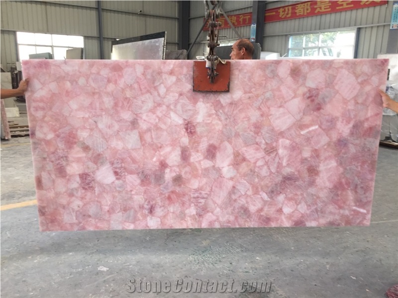 Rosa Crystal Agate  Semiprecious Stone Slabs