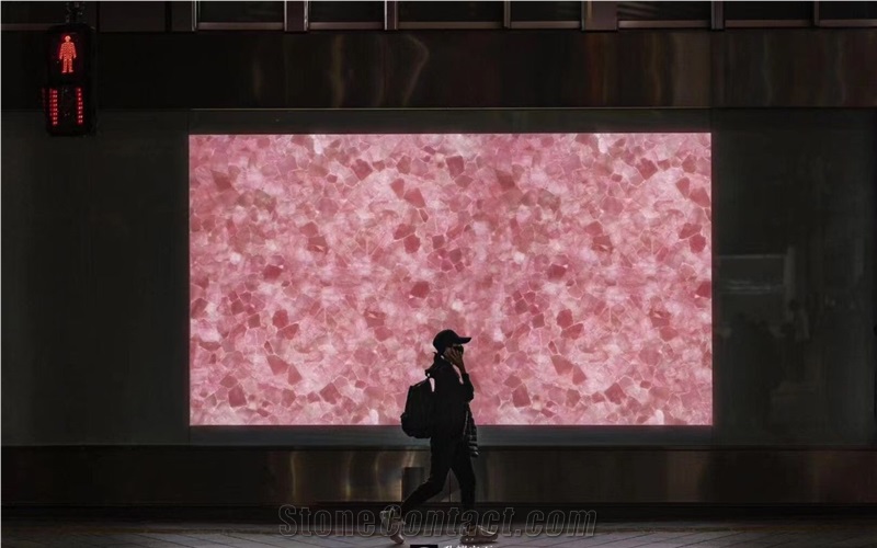 Rosa Crystal Agate  Semiprecious Stone Slabs