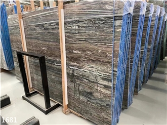 Delijan Wooden Marble Slabs Royal Wood Brown Stone Tile