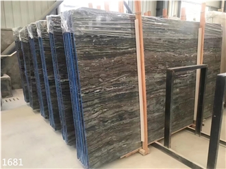 Delijan Wooden Marble Slabs Royal Wood Brown Stone Tile