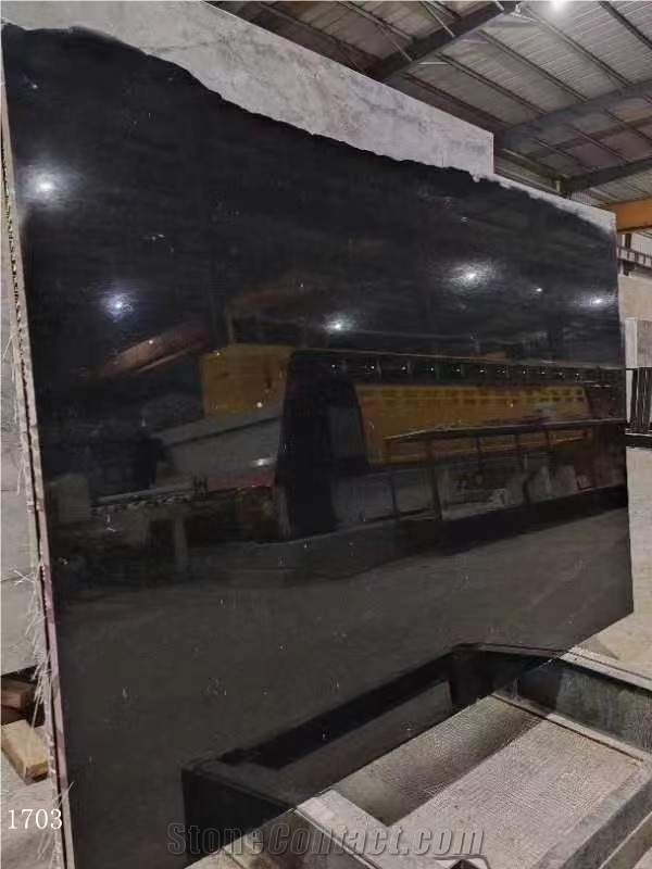Ink Jade Granite Slabs China Black Stone Slab