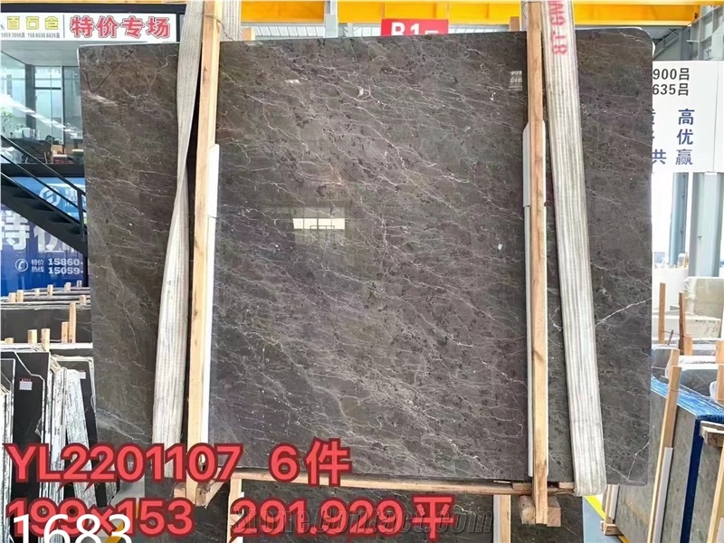 London Grey Marble Slabs Nubian Gray Stone Tile Floor Use