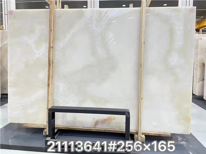 Onice Bianco Onyx Slabs Persian White Tile Wall Use
