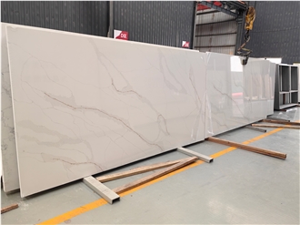 Calacatta Stone Premium Quality Gold Veins 5042 Quartz Slabs