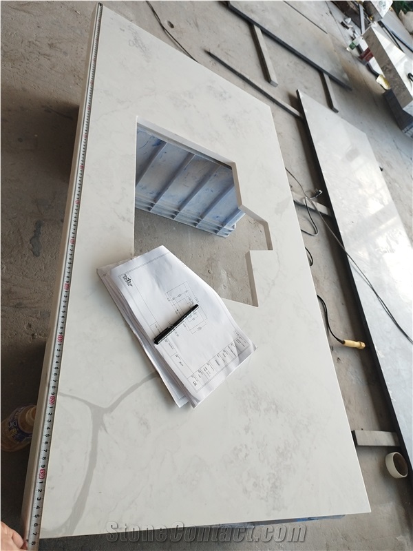 Custom 5055 Quartz Kitchen Countertops