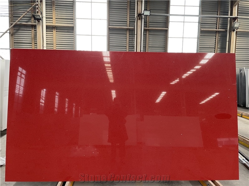 GOLDTOP OEM/ODM 1010 Red Quartz Slabs