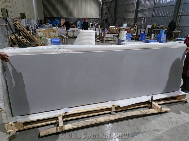 GOLDTOP OEM/ODM 1014 Grey Quartz Slabs