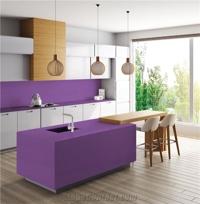 GOLDTOP OEM/ODM 2019 Purple Quartz Slabs