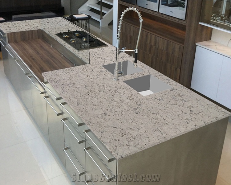 GOLDTOP OEM/ODM 4012 Beige Quartz Slabs