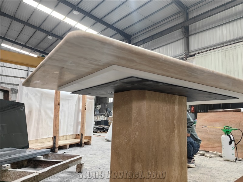 GOLDTOP Turkey Roman Travertine Cafe Table Tops