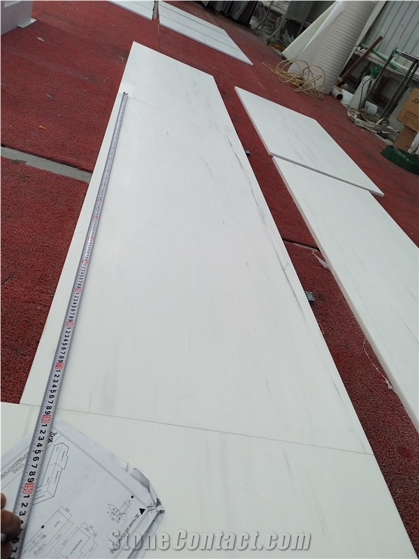 White Base Grey Vein Bianco Dolomiti Marble Countertop