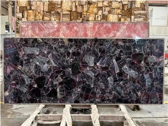 Amethyst Purple Quartz Gemstone Table Round Table Tops