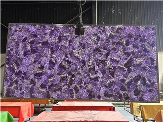 Amethyst Purple Quartz Semiprecious Stone Slabs