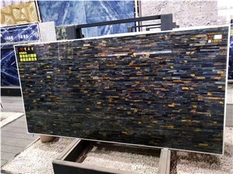 Blue Tiger Eye Semiprecious Stone Slabs
