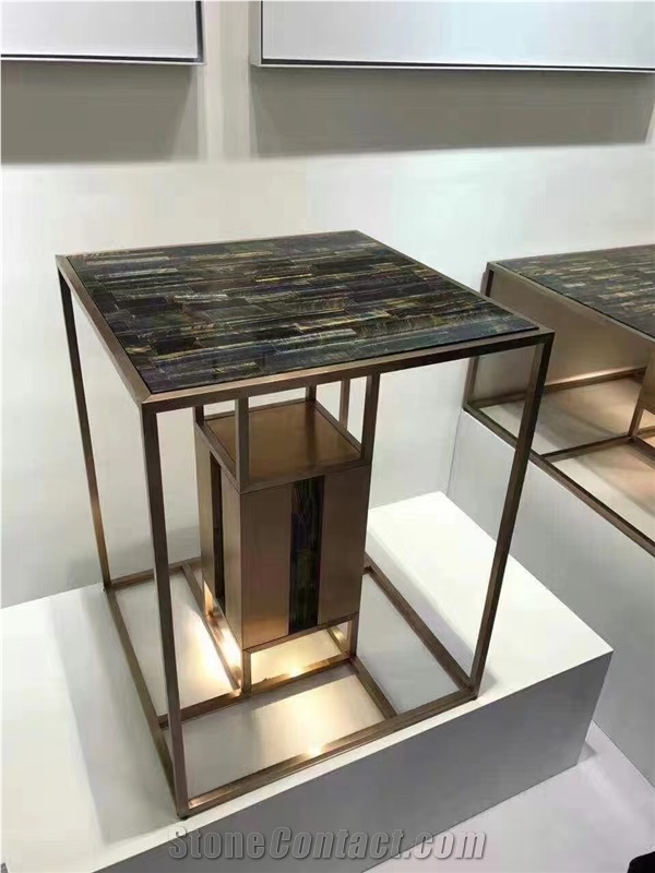Blue Tiger Eye Semiprecious Stone Slabs