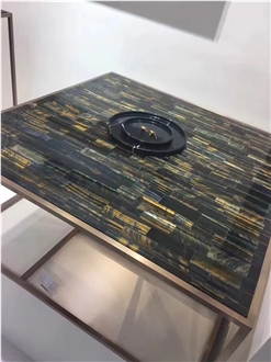 Blue Tiger Eye Semiprecious Stone Slabs