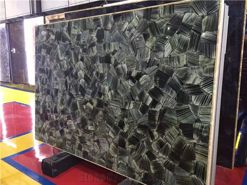 Green Line Gemstone Semiprecious Stone Slabs