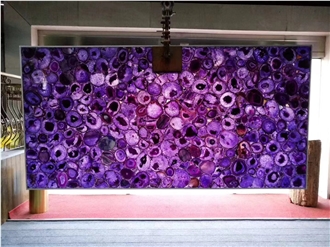 Purple Agate Gemstone Semiprecious Stone Slabs