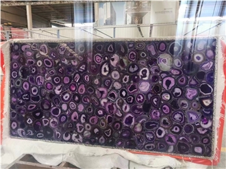 Purple Agate Gemstone Semiprecious Stone Slabs