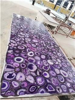 Purple Agate Gemstone Semiprecious Stone Slabs