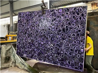 Purple Agate Gemstone Semiprecious Stone Slabs