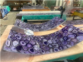 Purple Agate Gemstone Semiprecious Stone Slabs