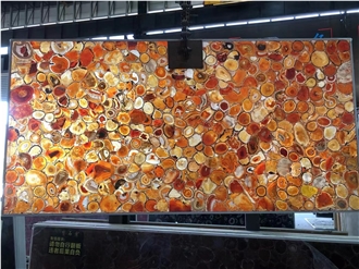 Red Agate Gemstone Wall Panels