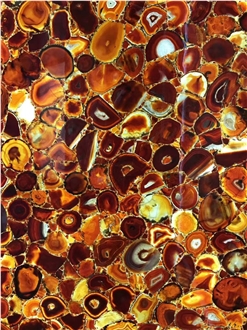 Red Agate Gemstone Wall Panels