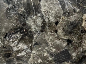 Smoke Quartz Grey Semiprecious Stone Slabs