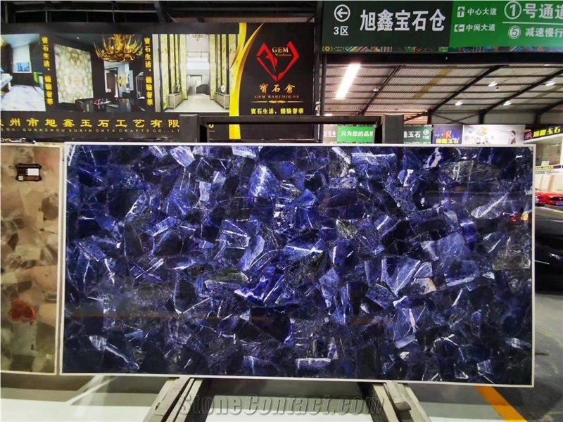 Sodalite Blue Gemstone Semiprecious Slabs